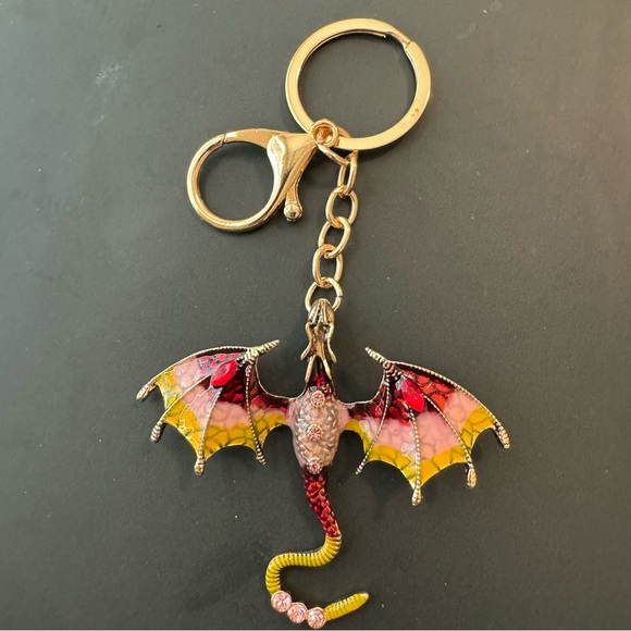 NWT Dragon Jeweled Keychain - Picture 2 of 11